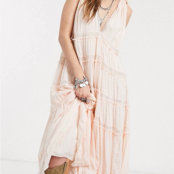 Free People Valley Tiered Midi dress. - Picture 9 of 11